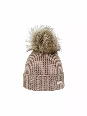EISGLUT | Mütze Shellyl Merino pour femmes | hellbraun